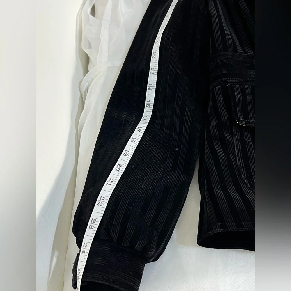 Buffalo by David Bitton Wilhelmina Velvet Stretch Black Blazer Jacket Medium